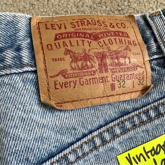 Vintage 2002 Levi’s 901 Relaxed Straight Leg Jeans Light Wash Mexico 32 X 32 - Picture 6 of 12